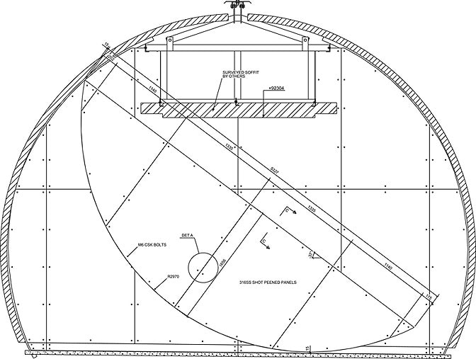 Technical drawing of Full Circle - McGrath Group Belfast
