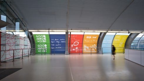 A LOCK IS A GATE &copy; Ruth Ewan 2011. Stratford station. Photograph: Daisy Hutchison