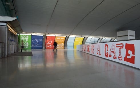 A LOCK IS A GATE &copy; Ruth Ewan 2011. Stratford station. Photograph: Daisy Hutchison
