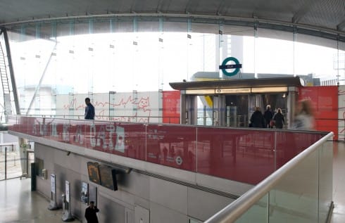A LOCK IS A GATE &copy; Ruth Ewan 2011. Stratford station. Photograph: Daisy Hutchison
