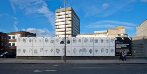 Linear by Dryden Goodwin installed at Southwark Underground station. Part of the Jubilee line series. Photograph by Daisy Hutchison. 
