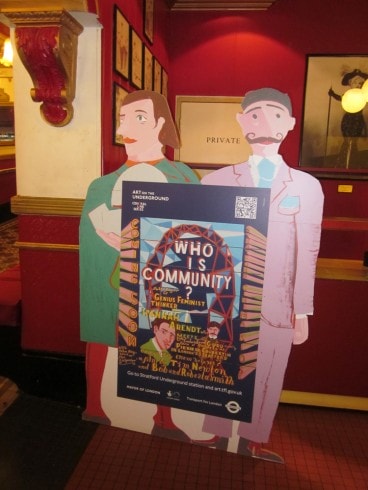 Cut-out from Bob and Roberta Smith and Tim Newton, Who is Community? 2012. At venues across Stratford.
