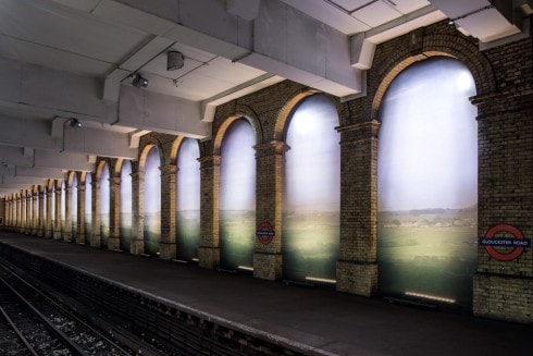 An English Landscape, Trevor Paglen, Gloucester Road station, 2014 Photo: Thierry Bal 