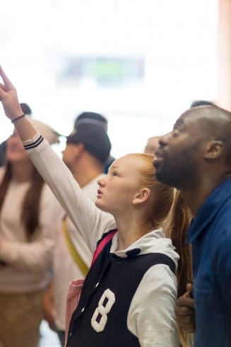Transporter, Harold Offeh and young people from Baraka Youth Association and Canalside Activity Centre, Bethnal Green station, 2013 
Photograph: Benedict Johnson 