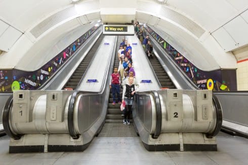 Transporter, Harold Offeh and young people from Baraka Youth Association and Canalside Activity Centre, Bethnal Green station, 2013 
Photograph: Benedict Johnson 