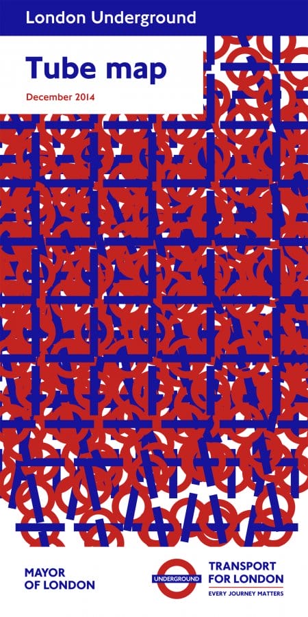 New Tube map cover  From A Single One To Millions: Ink On Paper, 2014, Daniel Buren