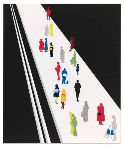 Corin Sworn,'Waiting for a Train', 2013.
Silkscreen print on Somerset Tub Sized paper. Size: 50 x 42 cm. Edition of 80. £150 inc VAT.

