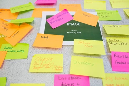 Crafting the Line, Jasleen Kaur with Arts & Media School, Islington, 2016. Photograph Benedict Johnson