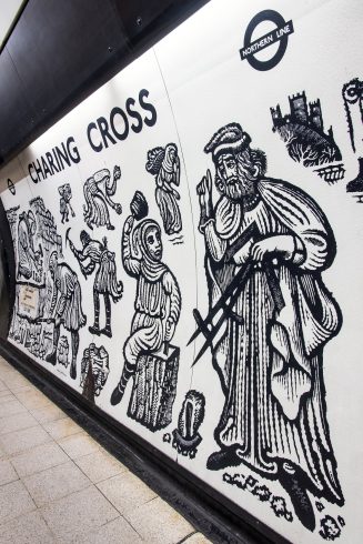 Charing Cross station, Cross for Queen Eleanor, David Gentleman, 1979