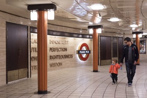 ‘Beauty < Immortality’, Langlands & Bell, Piccadilly Circus station, 2016, Photo: Thierry Bal, © TFL
