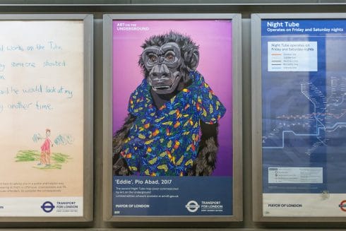 Eddie, Pio Abad, 2017, Night Tube Map cover. Photo: Benedict Johnson, 2017