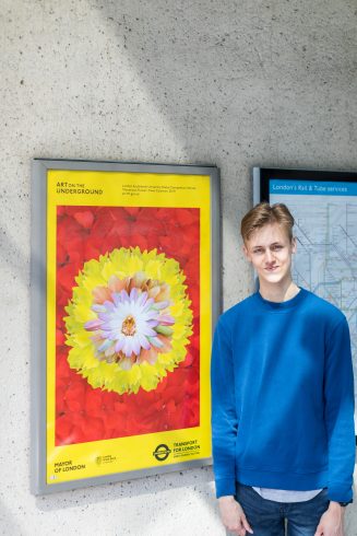 Ewan Coleman, Winner of 'The Bower of Bliss' poster competition, 2019. Photo: Benedict Johnson
