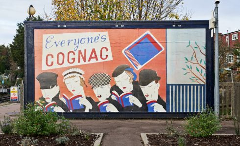 Lucy McKenzie, 'Everyone's Cognac (Platform billboard Eastbound)', Sudbury Town station, 2020. Commissioned by Art on the Underground. Photo: GG Archard, 2020
