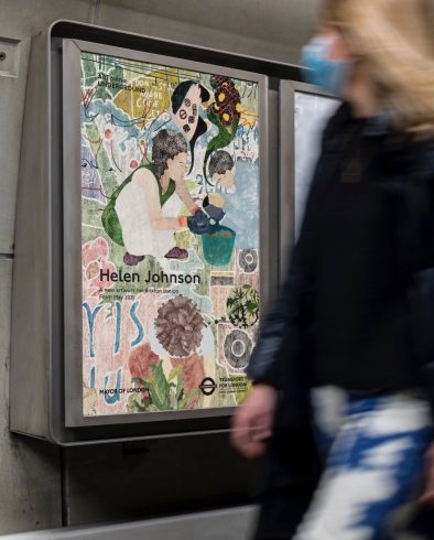 Helen Johnson, 'Things Held Fast', 2021. Brixton Underground station. Commissioned by Art on the Underground. Courtesy the artist and Pilar Corrias, London. Photo: Benedict Johnson, 2021