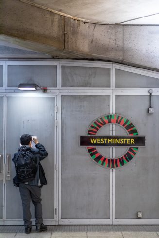 Sankofa School Poster Project, Art on the Underground with Westminster City School and artist Shepherd Manyika. Photo by Benedict Johnson, 2020. 