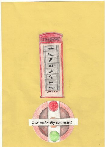 'Internationally Connected' by Fisayo Muyibi, Sankofa Poster Competition Runner Up Westminster City School 