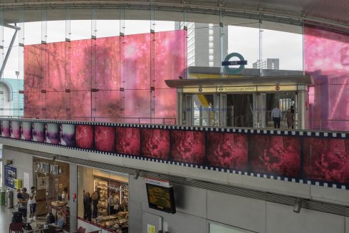 Rhea Storr, ‘Uncommon Observations: The Ground that Moves Us’, 2022. Stratford station. Commissioned by Art on the Underground. Courtesy the artist. Photo: Thierry Bal 