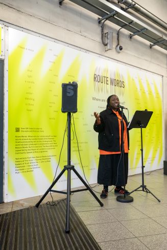 Shenece Oretha, Route Words, where are our voices aloud?2023. Photo: Benedict Johnson