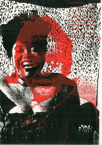 Rita Keegan, Love, Sex and Romance, 1984 
Series of 12 photo copied monoprints on sugar paper with paper collage elements. 20 x 28cm